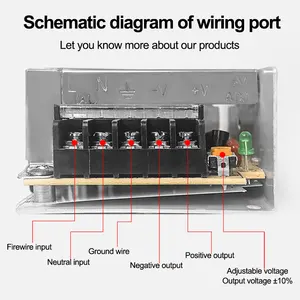 110/220V AC 1a 2a 3 4 5a 6 7 8 10amp 30a 40A Dc 5v 12v 24 36 48 Volt 36w 45w 60w 75w LED Power Supply