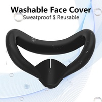 Housse Faciale en Silicone Anti-Transpiration et Imperméable Bloquant la Lumière pour Meta Quest 3, Protection Oculaire Étirable pour Casque VR