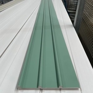 Revêtement mural en lattes de <span class=keywords><strong>composite</strong></span> bois-plastique, design moderne, panneaux PVC pour murs, imperméables, résistants aux chocs - Product Image 1