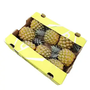 กระดาษคราฟท์การจัดส่งสินค้าผลไม้กล่องบรรจุภัณฑ์ลูกฟูกสับปะรดกล้วยกล่อง