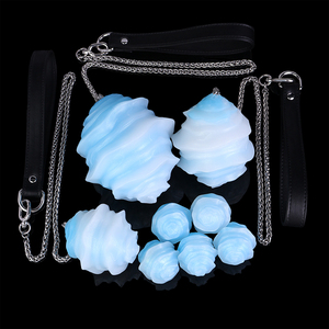 Série de Boules Anales en Silicone avec Chaîne Longue, Design Marteau Météore, 4 Tailles, pour Entraînement Vaginal et Anale, Accessoires SM Ovipositor - Product Image 4