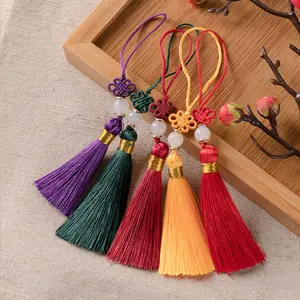 DIY 15cm Long Silk Polyester Tassels Fringe Beaded Pendant Tassel for Earrings Necklace Bag DIY Jewelry Making Accessories