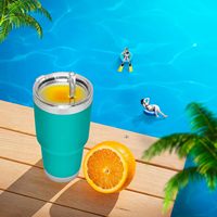 Couvercles de remplacement pour gobelets minces réutilisables sans BPA 20oz 30oz Gobelet en plastique VCPC Couvercle transparent et ensemble de pailles Couvercles pour gobelets