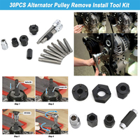 Kit d'outils de démontage de poulie d'alternateur 30 pièces pour VW Audi Ford Bmw Benz Volvo GM Toyota Buick Chevrolet Chrysler