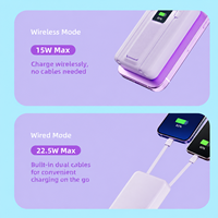 Batterie externe sans fil personnalisée 10000mah, bloc d'alimentation portable, charge rapide magnétique 22.5W, banques d'alimentation à charge rapide