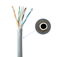 Kicco 305m Cat6A kabel Lan jaringan Ethernet UTP 23AWG kabel komunikasi harga rendah tembaga telanjang dari produsen