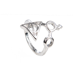ZRM Hellomessapple's Vintage Copper Alloy Opening Adjustable Glasses <strong>Ring</strong> for Deathly Hallows Unisex Factory Direct Sales - Product Image 2