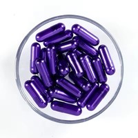 Capsules vides rigides de qualité pharmaceutique, de taille 00/0, certifiées halal, sans BSE/TSE, en gélatine métallique perlée colorée