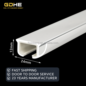 Riel de Cortina Plegable en S para Techo, de Aleación de Aluminio, con Barra Silenciosa de Plástico Integrada, Diseño Ondulado - Product Image 2