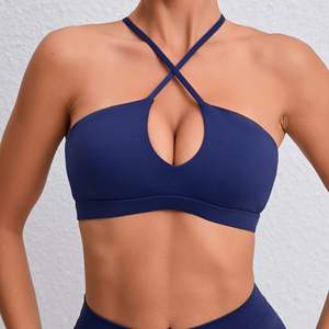 Hoge Kwaliteit <span class=keywords><strong>Nude</strong></span> Skin Vriendelijke Sexy Band Crossover Push-Up Bh Sport Casual Naakt Ademend Sneldrogend Yoga Beha Voor Vrouwen - Product Image 6
