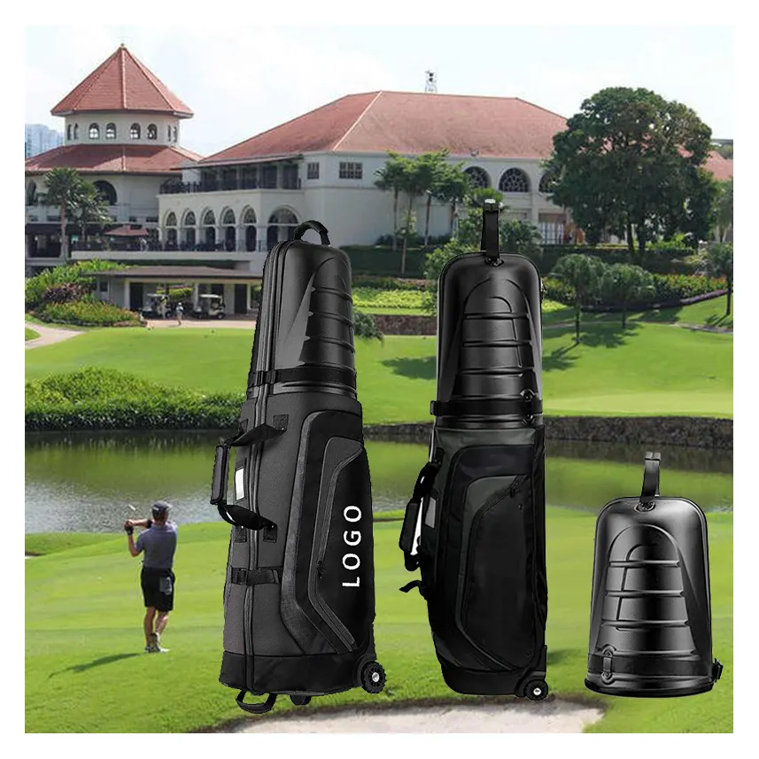 Bolsa de viagem de golfe em lona para homens, sacola personalizada para sapatos, capa dura para viagem de golfe