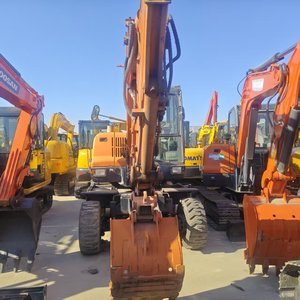 Real Supplier Direct Sale Doosan DX60W Used 2022 <b>Model</b> 6 Ton Wheel Excavator with <b>Engine</b> Gearbox PLC - Product Image 3