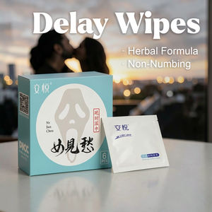 Paquete al por Mayor de 6 Toallitas Retardantes Masculinas en Caja Individual, Marca OEM, para Mejora Sexual - Product Image 1