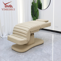 Fauteuil de Beauté Électrique Hydraulique Européen pour Salon et Spa, Lit de Massage Facial Réglable avec Dossier Inclinable, Équipement d'Esthéticienne Professionnel