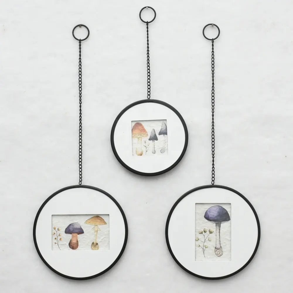 Moderne hängende Darstellungsrahmen Metall-Bildrahmen-Vorlage hängende Wand montierte Bilderrahmen-Galerie-Set für vertikale Wanddekoration