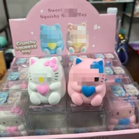 Nouveaux blocs de construction prêts à l'emploi, jouets anti-stress en plastique, croustillants et adorables, à pincer, pour chats