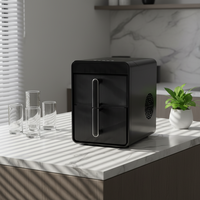 Machine à glaçons électrique portable de comptoir <10kg/24H, contrôle par pavé tactile, autonettoyante, forme balle, en plastique, pour usage domestique, hôtelier et extérieur