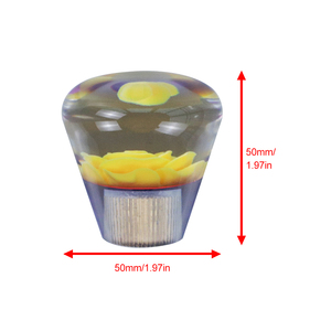 Universal JDM Style Gear Shift <strong>Knob</strong> Clear <strong>Crystal</strong> Real Flowers Ball Gear ShIft <strong>Knob</strong> 5CM Flower Acrylic <strong>Crystal</strong> Gear Shift <strong>Knob</strong> - Product Image 2