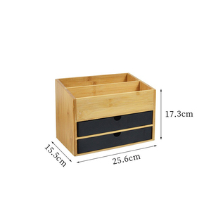Bamboo Cosmetic <strong>Storage</strong> <strong>Box</strong> with Drawer &amp; Dividers Desktop Organizer for Jewelry, Aromatherapy, Hair <strong>Ties</strong> &amp; Skincare Products - Product Image 6