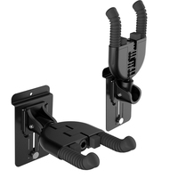 Supports de guitare pliables muraux réglables en gros du fabricant avec loquet à activation par gravité, supports durables en métal et plastique