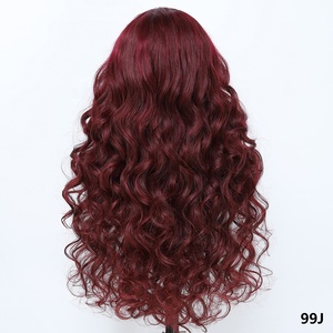 Peluca de Cabello Sintético con Frente de Encaje HD, Fibra Natural Resistente al Calor Futura de Alta Calidad, Estilo Body Wave, TOP GIRL 13X6 - Product Image 5