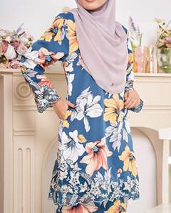 Sipo Eid Fashion Baju kurung โมเดลหรูหราคุณภาพสูง Baju kurung แขนยาวแฟชั่นทันสมัยลายดอกไม้ Baju kebaya IN - Product Image 2