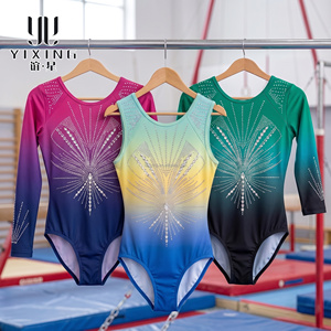 <span class=keywords><strong>Justaucorps</strong></span> de gymnastique à manches courtes en maille ornée de strass, taille haute, coupe ajustée, écologique, séchage rapide, une pièce, personnalisable en usine - Product Image 3