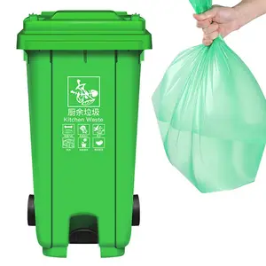Оптовая продажа, водонепроницаемая пластиковая плоская мусорная корзина с логотипом на заказ, поставщик мусорных мешков для мусора