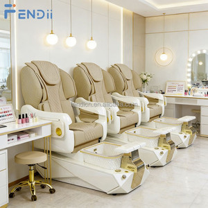 Chaise de pédicure professionnelle avec siège réglable, bain de pieds à remous et coussin confortable - Product Image 1