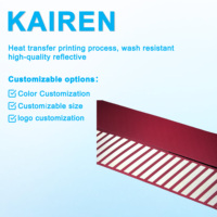Sangle de sécurité en polyester/nylon à transfert thermique, élastique, réfléchissante, géométrique et colorée, tendance, pour accessoires vestimentaires