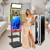 Miroir Photo Interactif 21,5 Pouces Facile à Installer avec Imprimante Intégrée – Cabine Photo Magique pour Événements
