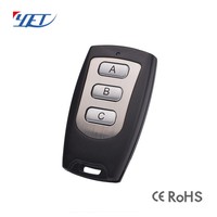 Télécommande universelle YET005 433 MHz pour portail, code d'apprentissage 1527, ABS, 4 boutons, pour accès à barrière de portail