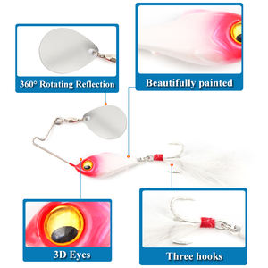 Leurres de pêche paillettes rotatives <span class=keywords><strong>lancer</strong></span> lointain naufrage avec bruit 10g/15g/20g basse bouche leurres de pêche - Product Image 5