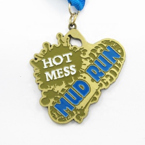 Médaille de finisseur de course à pied personnalisée 15k, creuse, en forme de <span class=keywords><strong>chaussure</strong></span> de sport, avec ruban, à prix abordable - Product Image 4