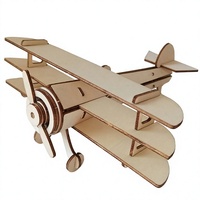 Kit de Modélisme d'Avion en Bois DIY, Puzzle 3D Éducatif pour Enfants, Conception Personnalisée, Artisanat d'Apprentissage
