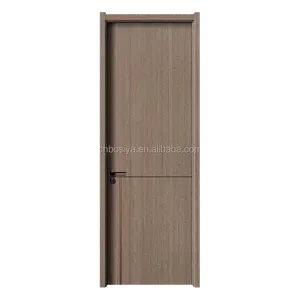 Factory Manufacturer Design Widely Use Interior Room Soundproof Waterproof Wooden Wpc Pvc Film Laminate Doors With Frames