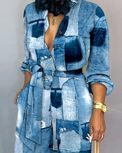 <span class=keywords><strong>Tuta</strong></span> Intera da <span class=keywords><strong>Donna</strong></span> Taglie Forti con Stampa Monogramma e Abbinamento di Colori di Guangzhou Auyan - Product Image 2