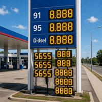 Panneau LED étanche pour station-service, affichage des prix du carburant, panneau LED numérique extérieur pour station-service