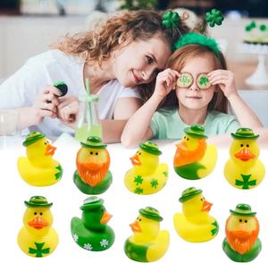 Rubber Ducks,Baby Showers Accessories,Mini 2.16" Duckies <b>Bath</b> Toys for Kids St. Patrick's Day Party Favors - Product Image 1