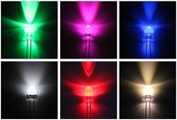 Usine bon prix 8mm rond Led Diodes ampoule rouge vert bleu jaune blanc rose rvb avec lentille claire de l'eau lentille diffuse laiteuse