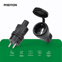 Kit de connecteurs et prises Schuko extérieurs PHEIYON IP44 pour câble 3G1.5mm² – Rallonge européenne pour outils de jardin
