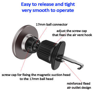 <span class=keywords><strong>Support</strong></span> magnétique pour téléphone portable de <span class=keywords><strong>voiture</strong></span>, rotation flexible à 360 degrés, aimant puissant, sortie d'air, en stock, livraison directe de l'usine de Shenzhen - Product Image 5