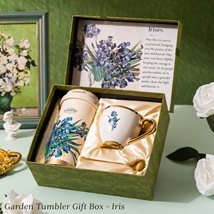 500ml Luxury Stainless Steel Wedding Custom UV Printed Flower Design Portable Handle Vacuum Insulated Travel Coffee Tumbler - Product Image 3