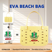 Sac de plage en caoutchouc personnalisé en mousse EVA, imperméable, portable, robuste, 35L, léger, à ouverture supérieure, facile à nettoyer, avec chaînes