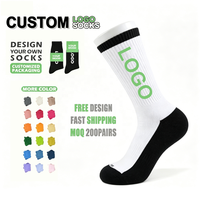 Chaussettes de cyclisme professionnelles personnalisées avec logo, respirantes, à séchage rapide, antidérapantes pour hommes et jeunes sportifs