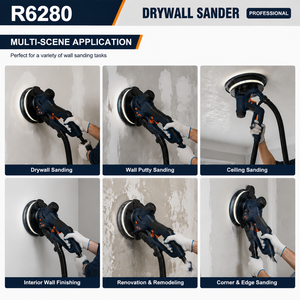 <span class=keywords><strong>Ponceuse</strong></span> murale électrique DIY à poignée amovible, 900W, à vitesse variable, auto-aspirante, conception flexible, outil de ponçage mural, tampon de ponçage - Product Image 5