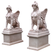Estatua esférica de piedra para decoración de jardín, estatua egipcia de tamaño real para exteriores