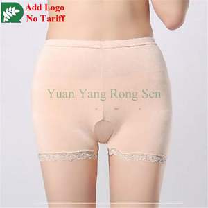 Pantalons de sécurité pour femmes sous-vêtements en fibre de bambou été culottes en dentelle mince Shorts pour femmes dames sous-vêtements minces grande taille - Product Image 3