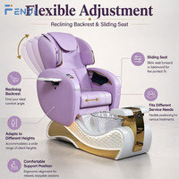 Chaise de spa pour les pieds de luxe avec couleur personnalisée, chaise de massage électrique pour pédicure, pour salon de manucure