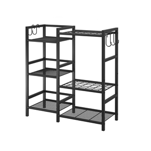 Étagère de rangement extérieure robuste à 3 niveaux en métal pour outils de jardin, idéale pour abri, cour, garage, pelouse - Product Image 6